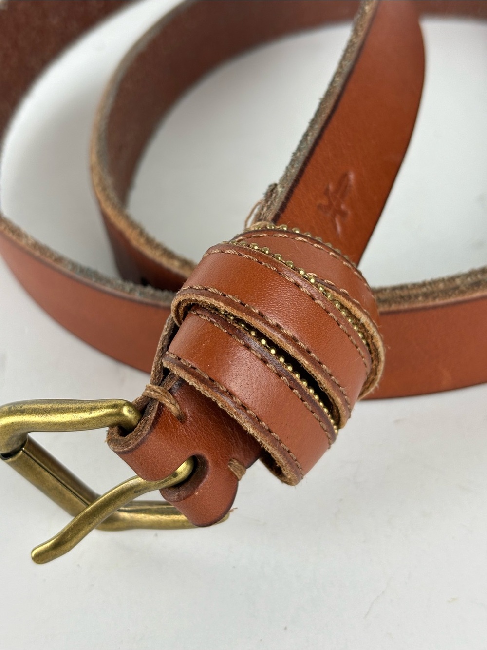 Frye Brown Leather Belt-Women’s Medium - Picture 6 of 10